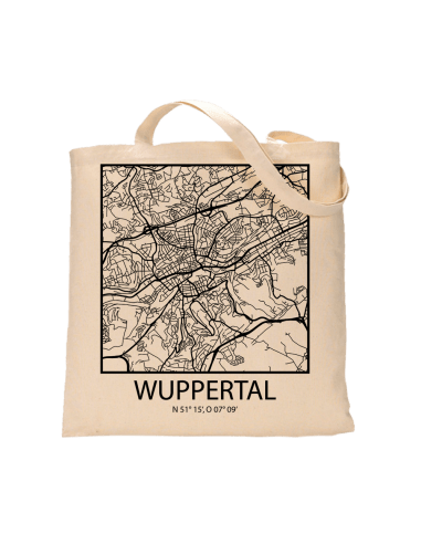 Jutebeutel nature \\"Wuppertal Sky Block Kontur\\" Zubehör & Geschenke 9,99 €