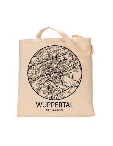 Jutebeutel nature \\"Wuppertal Sky Eye Kontur\\" Zubehör & Geschenke 9,99 €