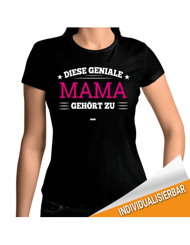 Diese geniale Mama gehört zu... T-Shirt Hoodie Baby & Familie  18,90 €