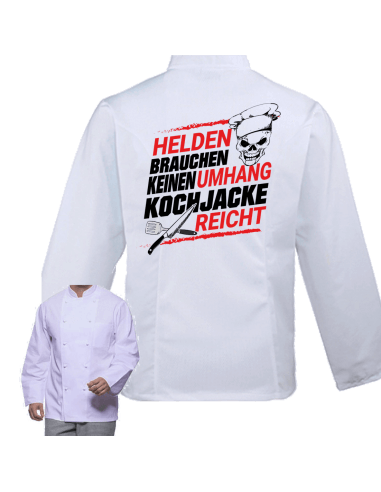 Helden brauchen keinen Umhang Kochjacke reicht - Kochjacke Zubehör & Geschenke 59,90 €