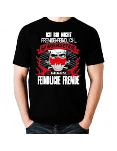 Ich bin nicht fremdenfeindlich - ich habe nur etwas gegen feindliche Fremde ! Franken Flagge T-Shirt Hoodie Politik 18,90 €