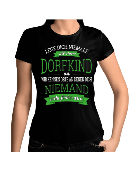 Leg dich niemals mit einem Dorfkind an... T-Shirt Hoodie Party, Fun & Urlaub 18,90 €