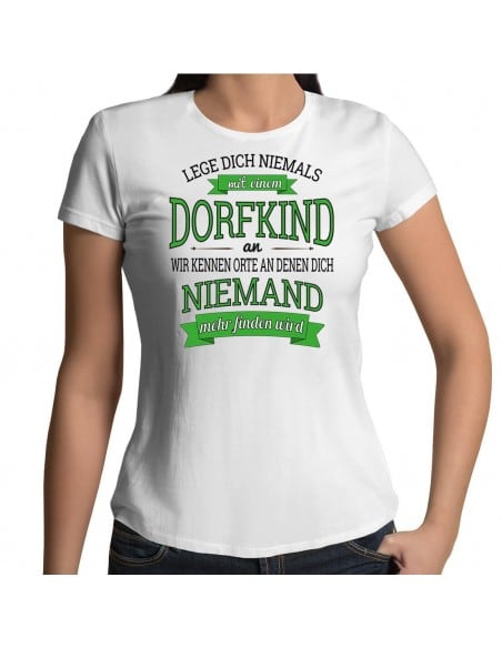 Leg dich niemals mit einem Dorfkind an... T-Shirt Hoodie Party, Fun & Urlaub 18,90 €