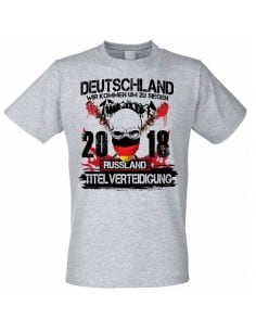 Deutschland - Wir kommen um zu siegen T-Shirt WM Titelverteidigung Russland 2018 WM Shirts 18,90 € 2